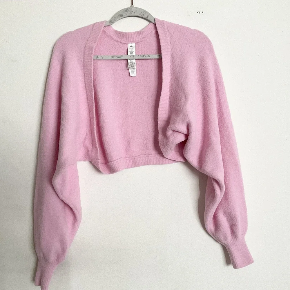 Alo Yoga Snuggle Up Sweater Shawl Sweet Pink